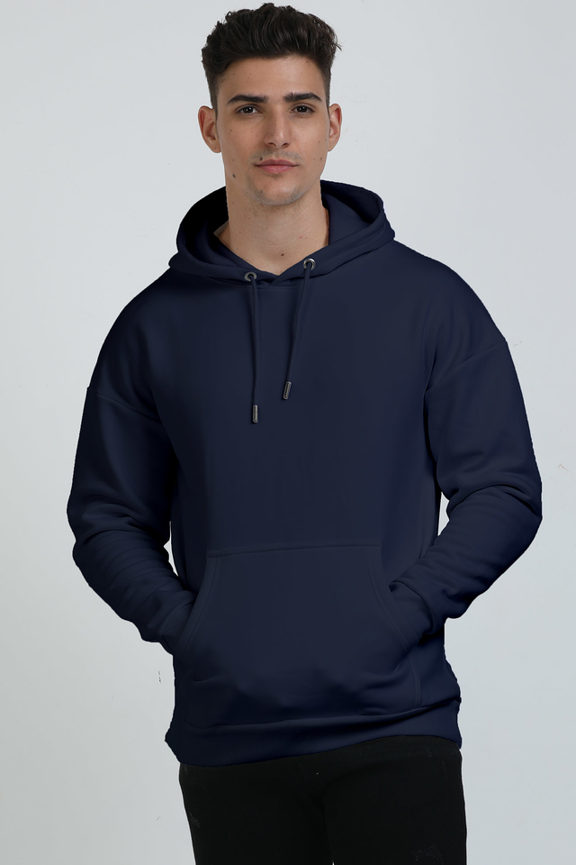 CLASSIC NAVY BLUE UNISEX HOODIE.